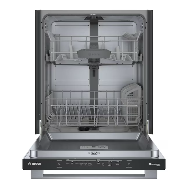 Bosch 100 Series Plus Top Control 24-in Smart Built-In Dishwasher (Stainless Steel), 48-dBA