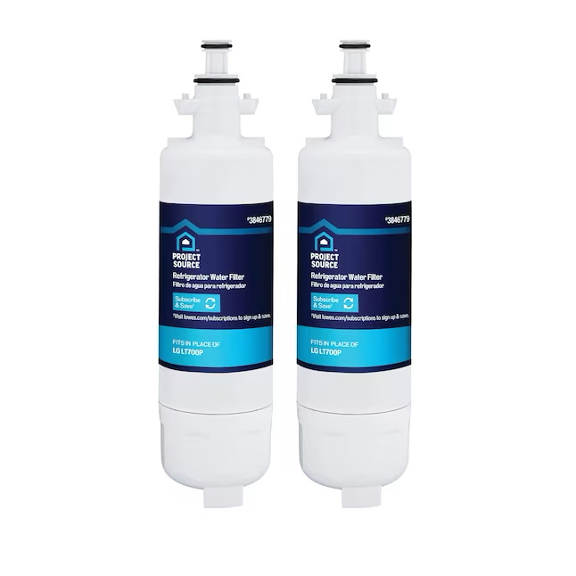 Project Source Filtro de agua para refrigerador giratorio de 6 meses L-3-2 para LG LT700P, paquete de 2