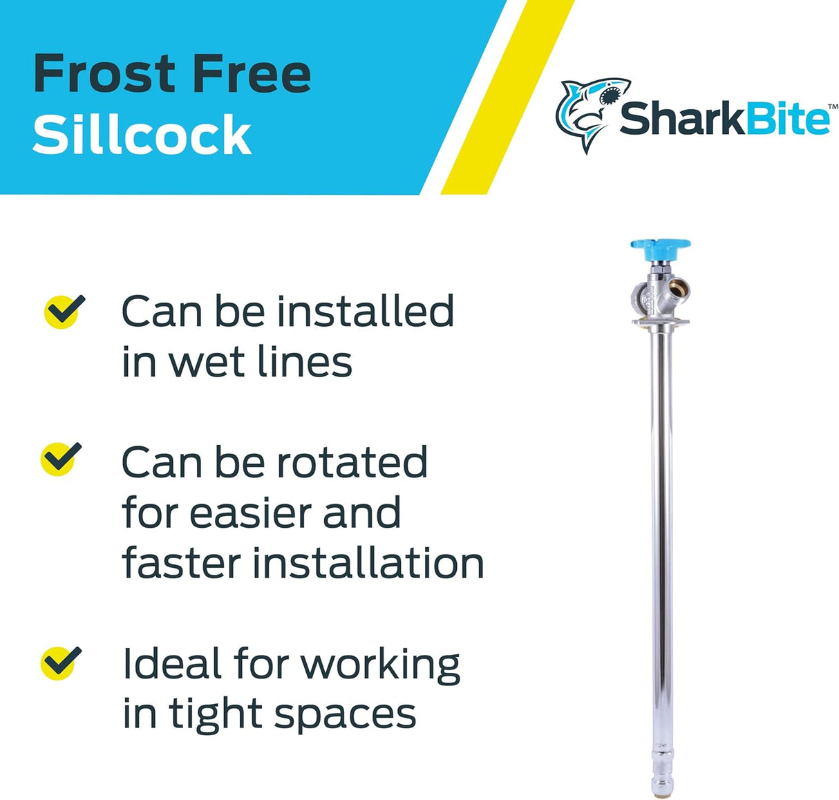 SharkBite SB Sillcock 1/2-in x 3/4-in MHT x 18-in Frost Free