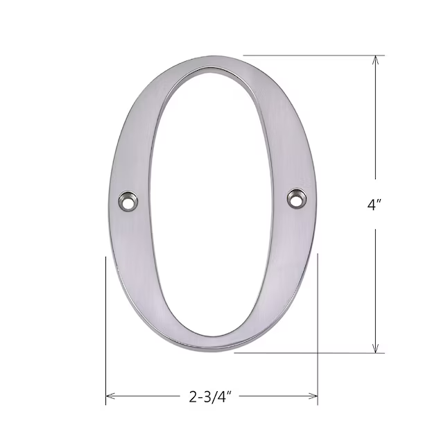 RELIABILT 4-Zoll-Satin-Nickel-Nummer