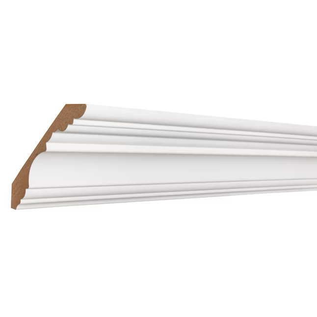 Moldura de corona RELIABILT de MDF 326 imprimado de 4-1/8 pulgadas x 12 pies