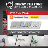 DAP 2in1 25-fl oz White Orange Peel Oil-based Wall and Ceiling Texture Spray