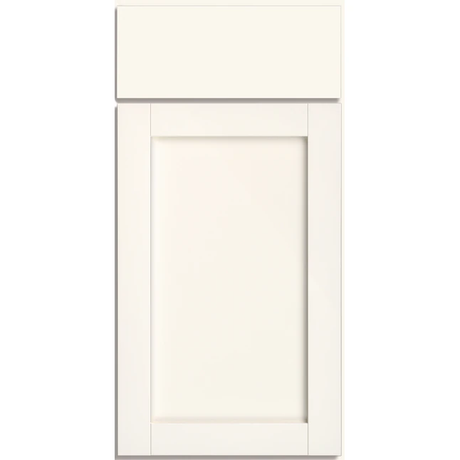 Project Source, 12 Zoll B x 34,5 Zoll H x 24 Zoll T, weiß lackierte Tür und Schubladensockel, komplett montierter Schrank (Einbaupaneel-Shaker-Türstil)