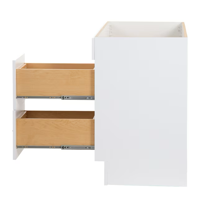 Project Source 48-Zoll weißer Badezimmer-Waschtischunterschrank ohne Oberseite