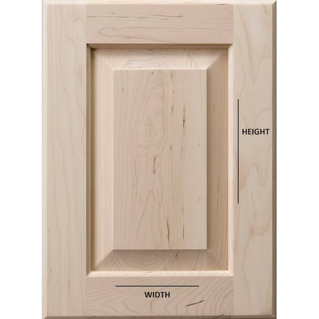 SABER SELECT 16-in W x 22-in H Paint Grade Hard Maple Unfinished Square Base Cabinet Door (Fits 18-in base box)