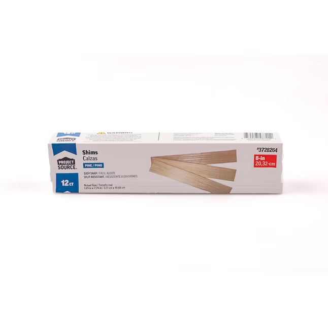 Project Source 0.25-in x 1.25-in x 7.75-in 12-Pack Pine Wood Shim