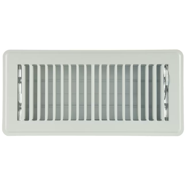RELIABILT 4-in x 10-in Steel White Floor Register