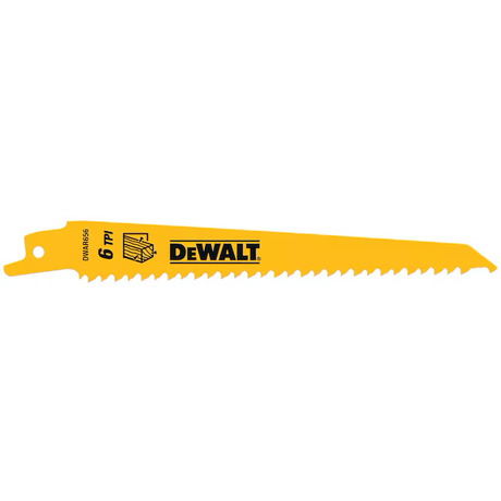 DEWALT Bi-metal 6-in 6 Tpi Wood Cutting Reciprocating Saw Blade (5-Pack)