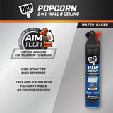 DAP 2in1 25 fl oz White Popcorn Deckentexturspray auf Wasserbasis 
