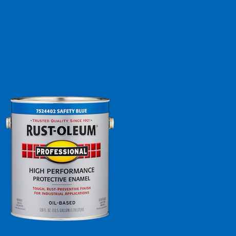 Rust-Oleum Professionelle glänzende, sicherheitsblaue Innen-/Außen-Industrielackfarbe auf Ölbasis (1 Gallone)