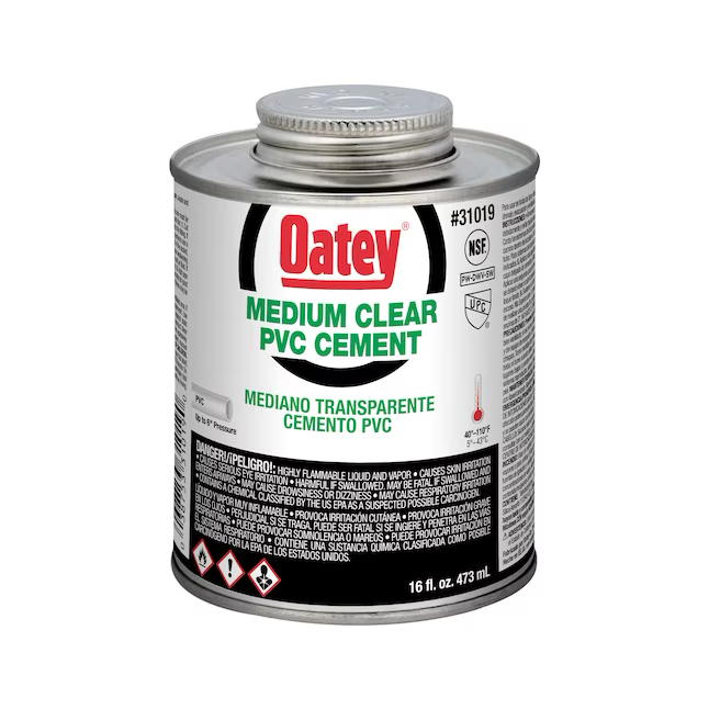 Oatey Medium 16-fl oz Clear PVC Cement