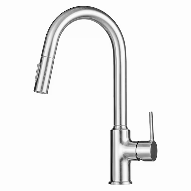 EZ-FLO Metro Brushed Nickel Single Handle Pull-down Kitchen Faucet with Deck Plate