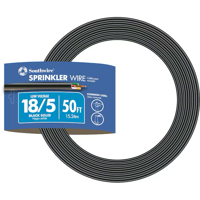 Southwire 50-ft 18/5 Solid Sprinkler Wire (By-the-roll)