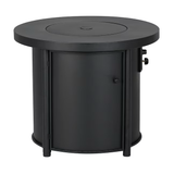 Style Selections 30-in W 50000-BTU Black Steel Propane Gas Fire Pit Table