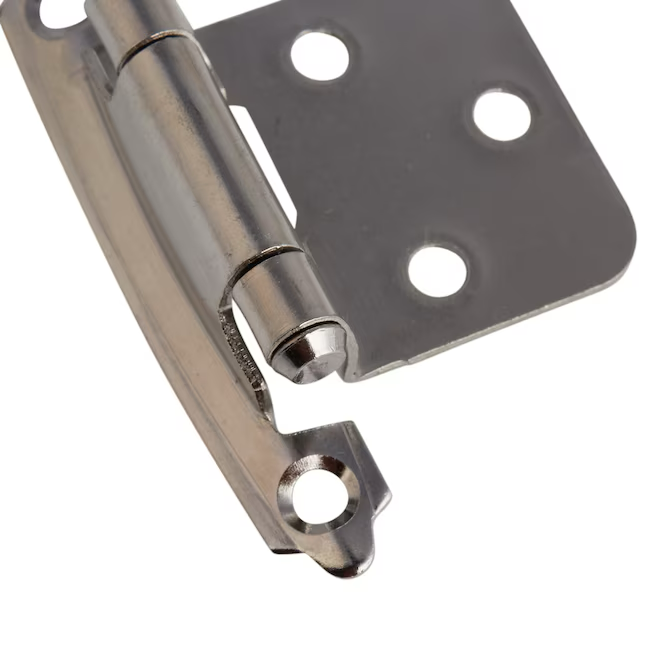 RELIABILT 200-Degree Adjustable Overlay Surface Self-closing Chrome Plated Cabinet Hinge, 1 Pair (2-Pieces)