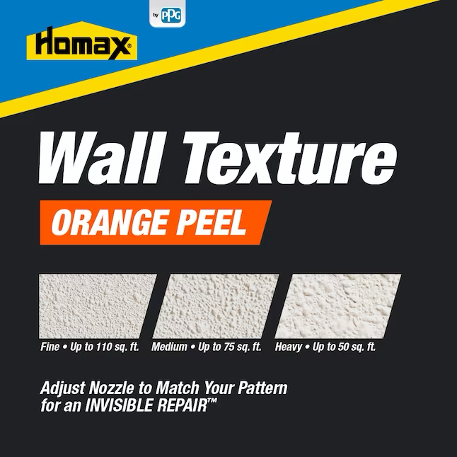 Spray para textura de paredes a base de agua con cáscara de naranja blanca Homax de 20 onzas