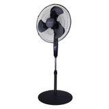 Utilitech 18-in 120-Volt 3-Speed Indoor Black Oscillating Pedestal Fan with Remote