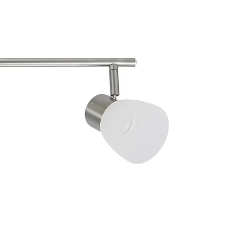 Allen + Roth 33.25-in 4-Light Brushed Nickel dimmable Integrated Modern/Contemporary Track Bar