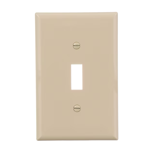 Eaton 1-Gang Midsize Ivory Polycarbonate Indoor Toggle Wall Plate (10-Pack)