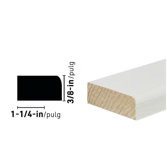 RELIABILT 3/8-in x 1-1/4-in x 7-ft Primed Pine 3887 Stool