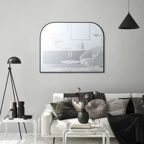 Origin 21 Espejo de pared con marco negro de 40 pulgadas de ancho x 30 pulgadas de alto