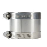 Fernco 2-in. Shielded Specialty Coupling for Sewer, Drain, Waste and Vent Piping - Rustproof Stainless Steel Clamps - IAPMO Safety Listed