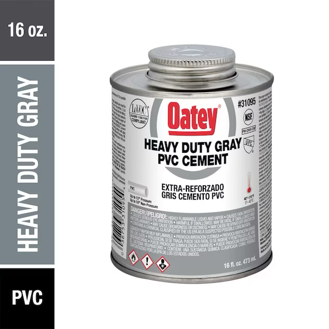 Oatey 16-fl oz grauer PVC-Zement