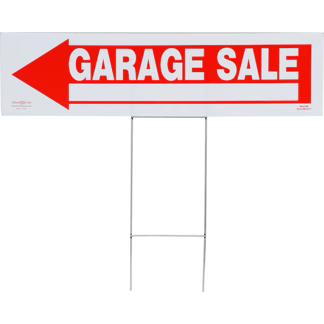 Hillman 6-in x 24-in Corrugated Plastic Sale/For Sale Sign