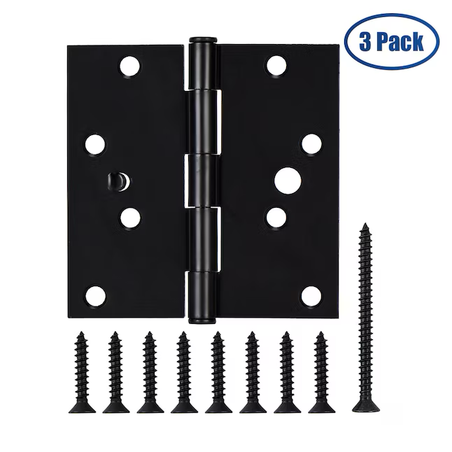 RELIABILT 4-in H x Square Oil-Rubbed Bronze Security Interior Door Hinge (3-Pack)