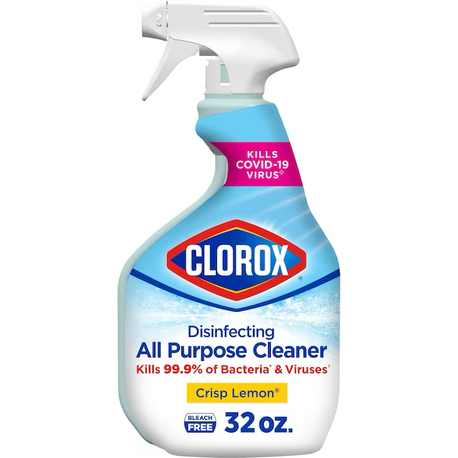 Clorox Limpiador multiusos líquido desinfectante de limón crujiente de 32 onzas líquidas