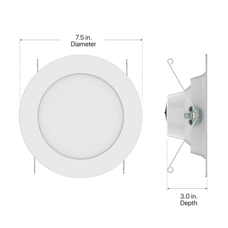 Utilitech Kit de modernización, paquete de 6, luz empotrable LED blanca conmutable, redonda, regulable, de 5 o 6 pulgadas, 925 lúmenes (paquete de 6)