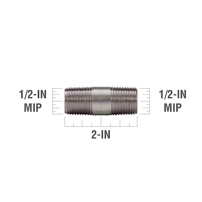 RELIABILT 1/2-in x 2-in Galvanized Nipple