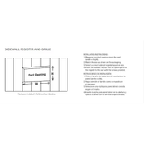 RELIABILT Registro de techo/pared lateral de acero blanco de 4 vías de 6 x 6 pulgadas 