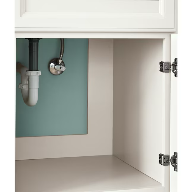 Diamond NOW Calhoun 60-in White Bathroom Vanity Base Cabinet without Top