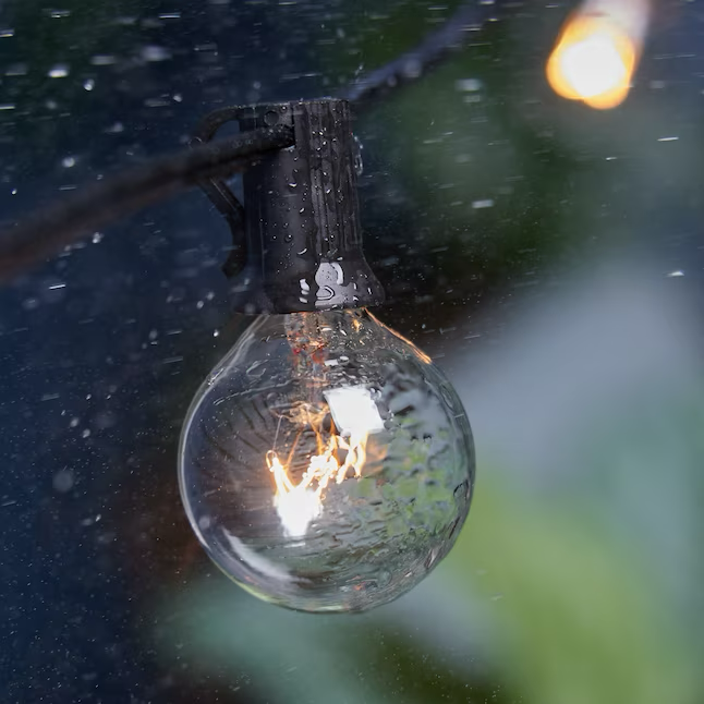 Harbor Breeze 13-ft Plug-in Black Indoor/Outdoor String Light with 10 White-Light Incandescent Globe Bulbs