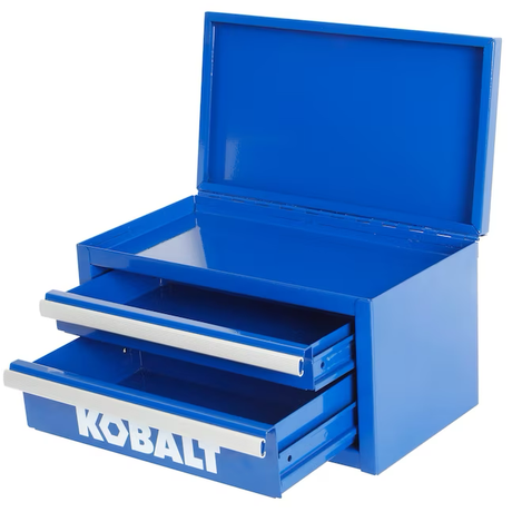 Caja de herramientas Kobalt Mini de acero azul con 2 cajones y 10,83 pulgadas