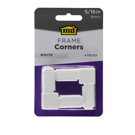 M-D 4-Pack Plastic Window Screen Frame Corners (White)