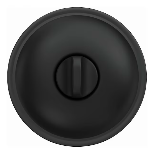 Home Front by Schlage Marwood - Pomo para puerta de privacidad para interior de cama/baño, color negro mate, paquete múltiple (paquete de 4)
