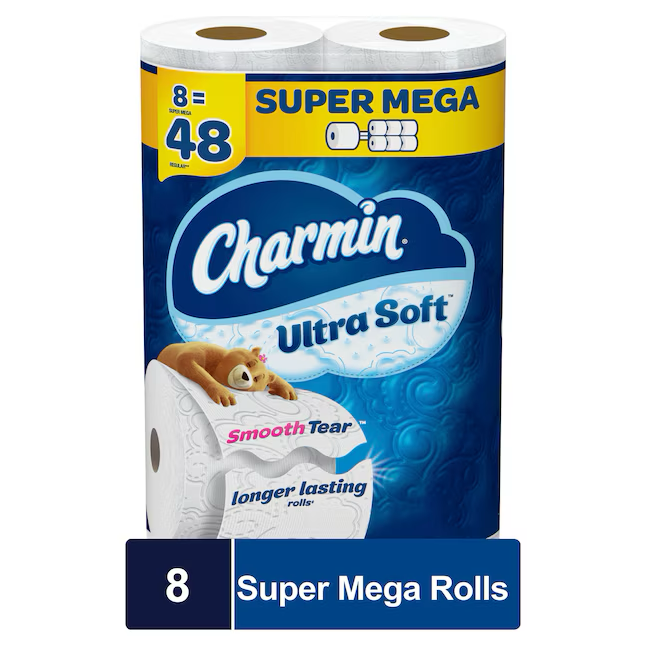 Charmin Ultra Soft Super Mega 8-Pack 2-ply Toilet Paper