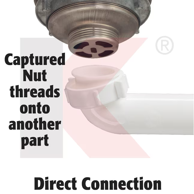 Cola de rama de conexión directa de plástico Keeney de 1-1/2 pulgadas, salida de 7/8 pulgadas de diámetro exterior