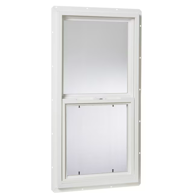 Project Source Serie 20000S Nueva construcción Ventana de doble acristalamiento de vinilo blanco Media pantalla incluida