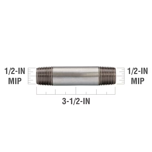 RELIABILT 1/2-in x 3-1/2-in Galvanized Nipple