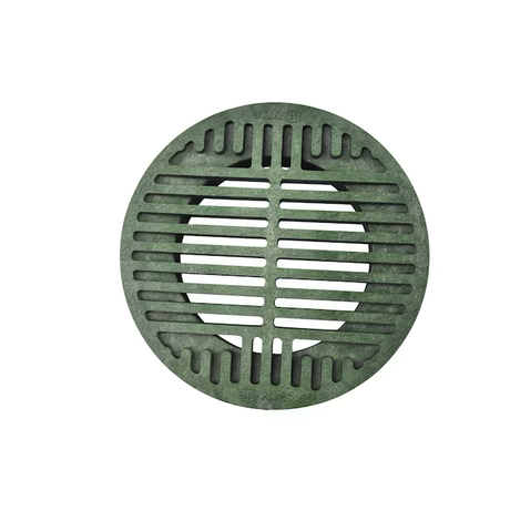 NDS Rejillas de drenaje redondas de 8 pulgadas para tuberías y accesorios Rejilla de 3 pulgadas de largo x 8-1/2 pulgadas de ancho x 8 pulgadas de diámetro (verde)