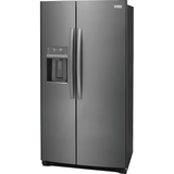 Frigidaire Gallery 25.6-cu ft Side-by-Side Refrigerator with Ice Maker, Water and Ice Dispenser (Fingerprint Resistant Black Stainless Steel) ENERGY STAR