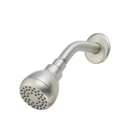 EZ-FLO Impressions Grifo redondo para bañera y ducha de función única con 1 manija de níquel cepillado