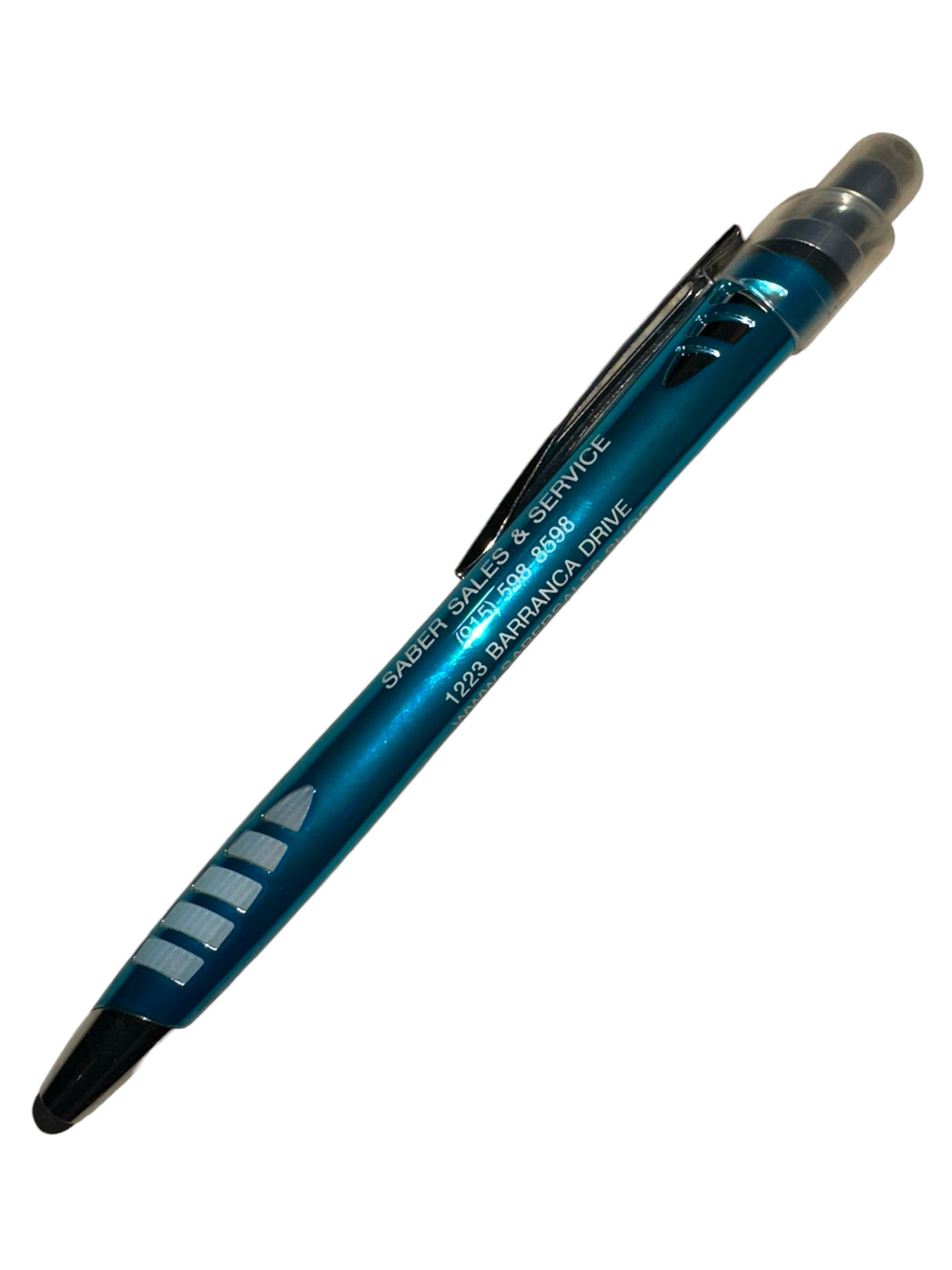 Sabre Sales Bolígrafo de tinta negra con luz azul