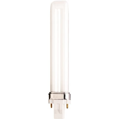 Satco - Bombilla CFL T4 GX23 equivalente a 60 W, color blanco cálido