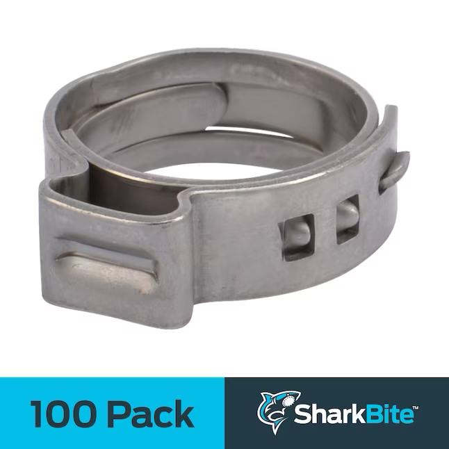 SharkBite 1/2-in Stainless Steel PEX Clamps (100-Pack Jar) – Saber Sales