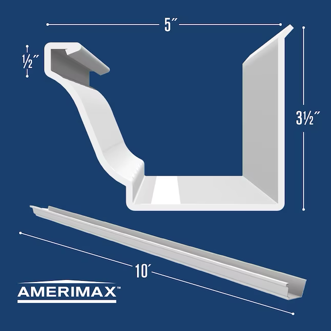 Amerimax 5-in x 120-in White K Style Gutter