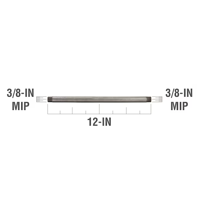 RELIABILT 3/8-in x 12-in Galvanized Nipple